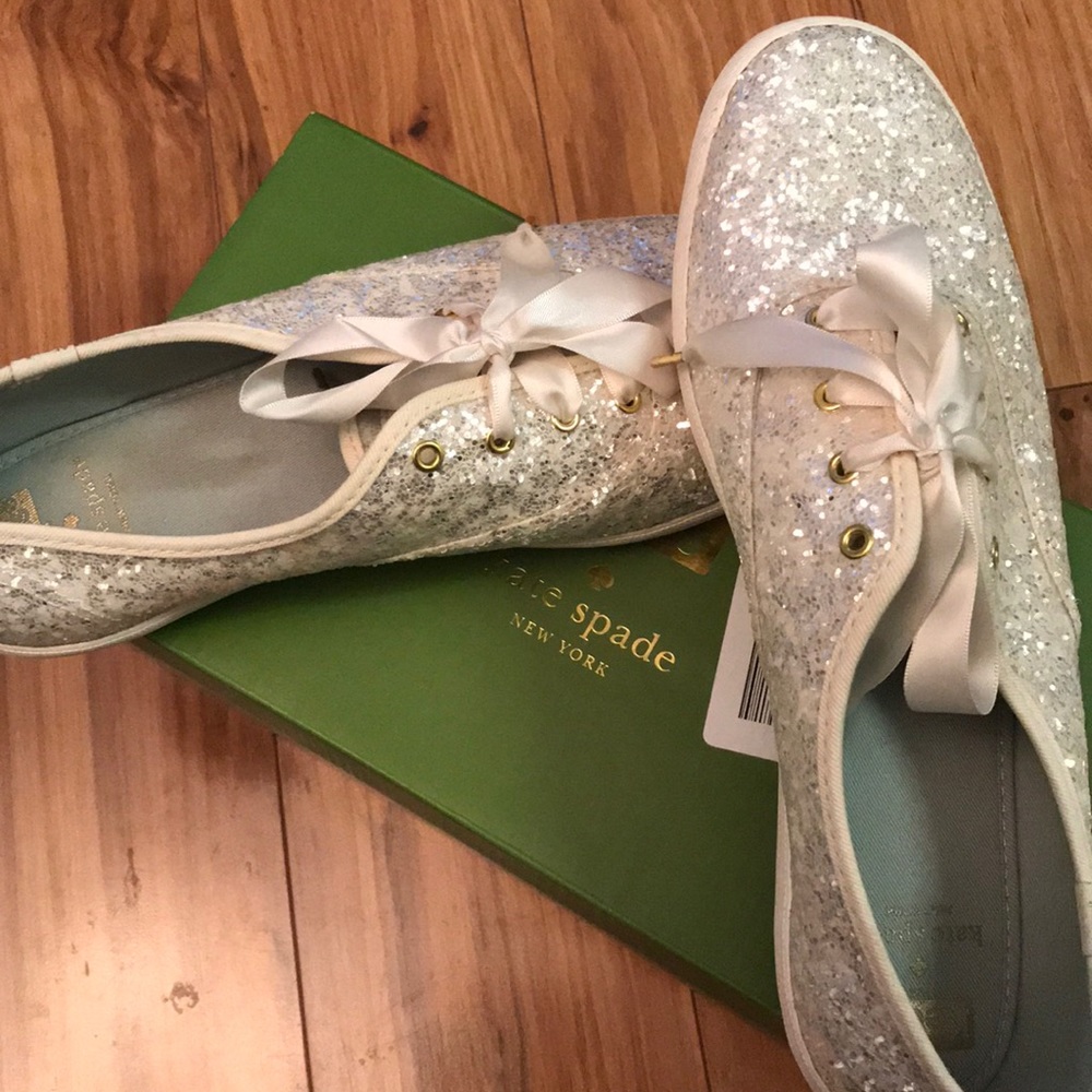 Kate space glitter shoes in white